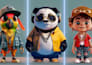 design cute 3d character, mascot, animal, cartoon model for 3d print
